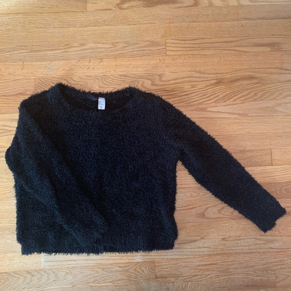 Fuzzy black sweater